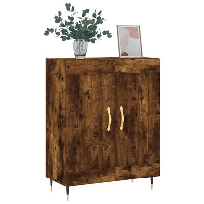 Sideboard Smoked Oak 69.5x34x90 cm Engineered Wood