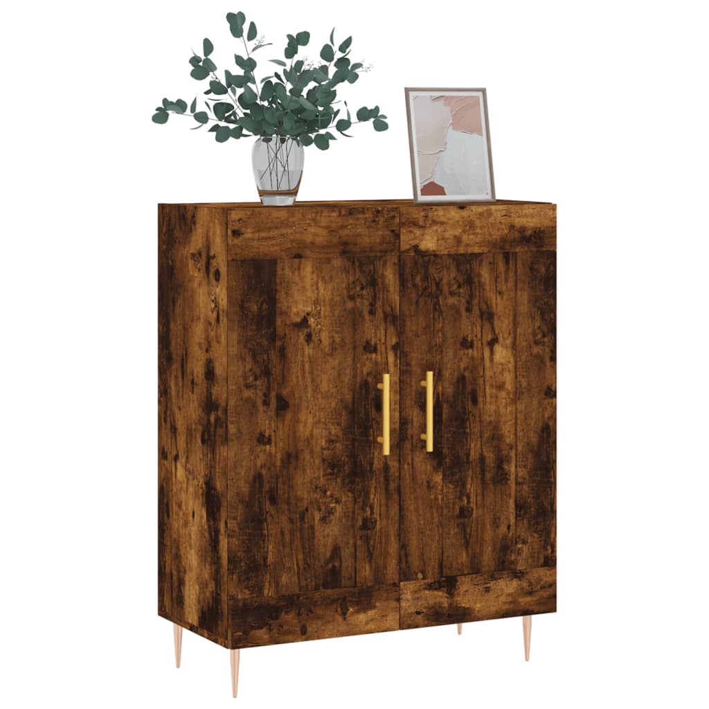 Sideboard Smoked Oak 69.5x34x90 cm Engineered Wood