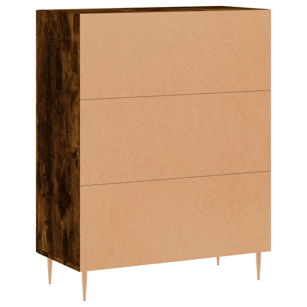 Sideboard Smoked Oak 69.5x34x90 cm Engineered Wood