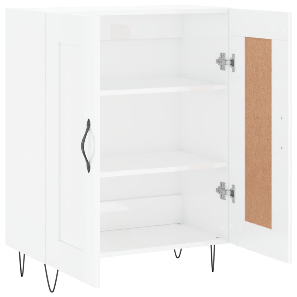 Sideboard High Gloss White 69.5x34x90 cm Engineered Wood