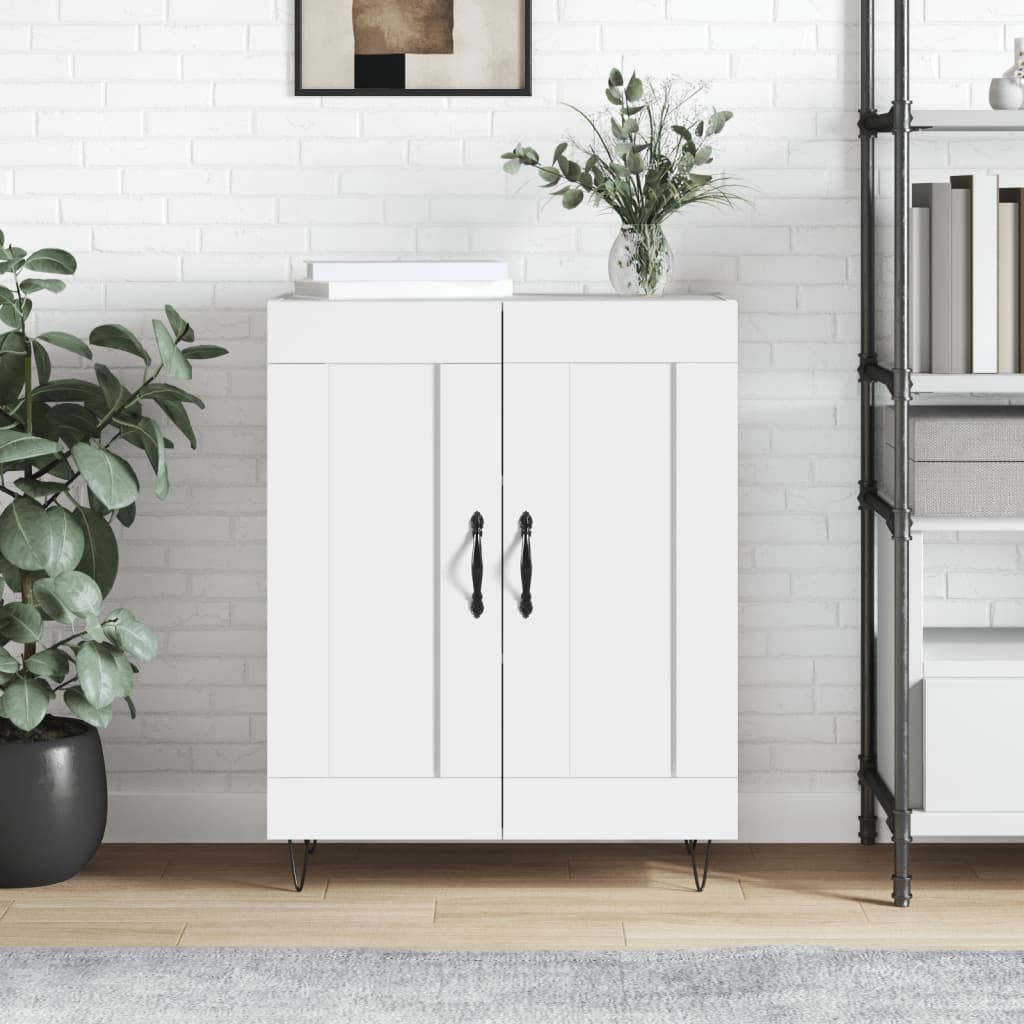 Sideboard High Gloss White 69.5x34x90 cm Engineered Wood