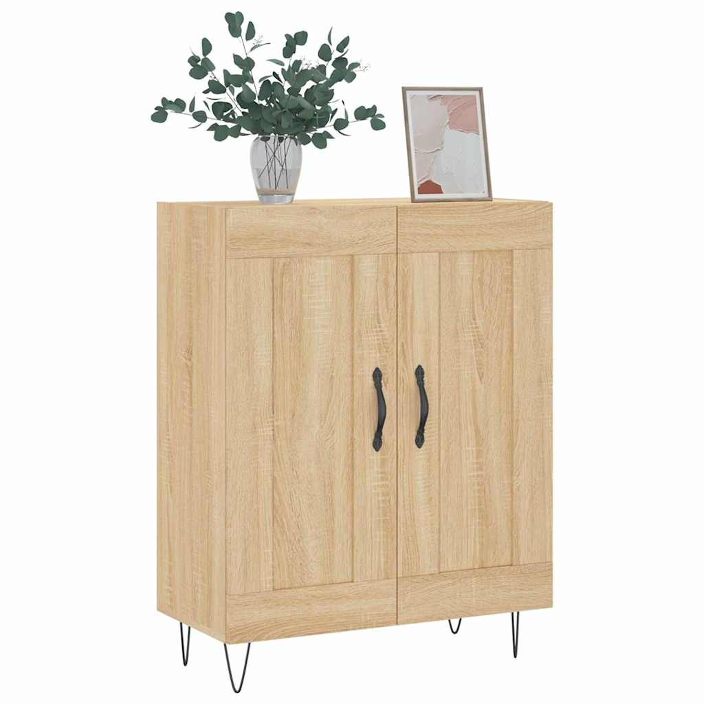 Sideboard Sonoma oak 69.5 x 34 x 90 cm Engineered Wood and Iron