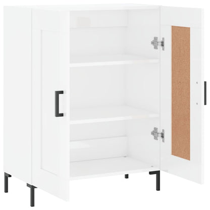 Sideboard High Gloss White 69.5x34x90 cm Engineered Wood