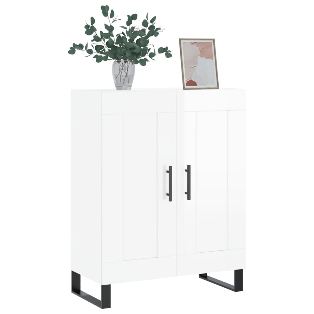 Sideboard High Gloss White 69,5x34x90 cm Engineered Wood