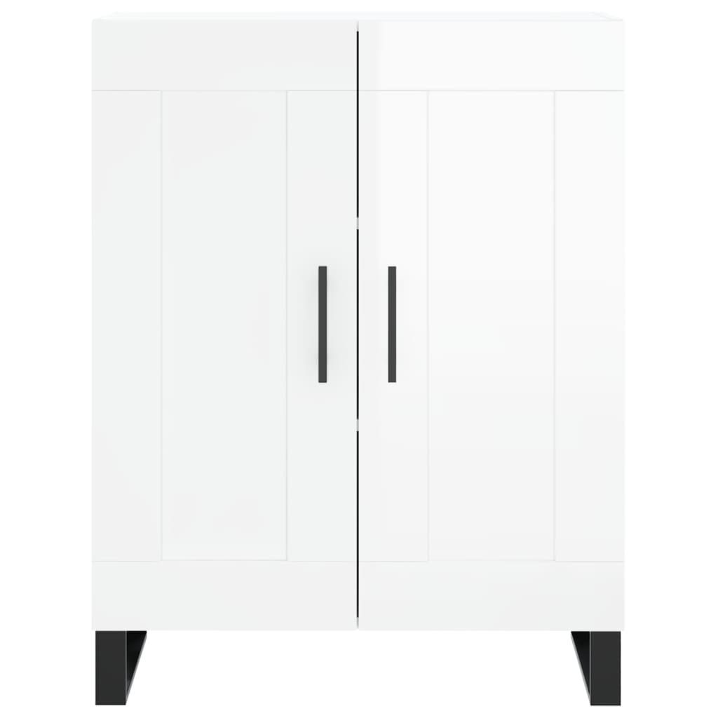 Sideboard High Gloss White 69,5x34x90 cm Engineered Wood