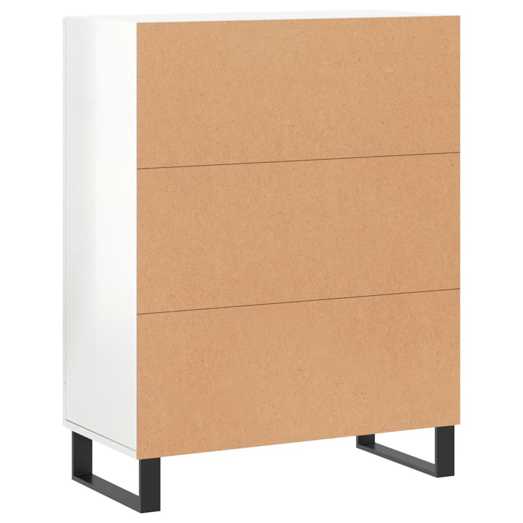 Sideboard High Gloss White 69,5x34x90 cm Engineered Wood