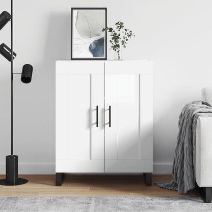 Sideboard High Gloss White 69,5x34x90 cm Engineered Wood