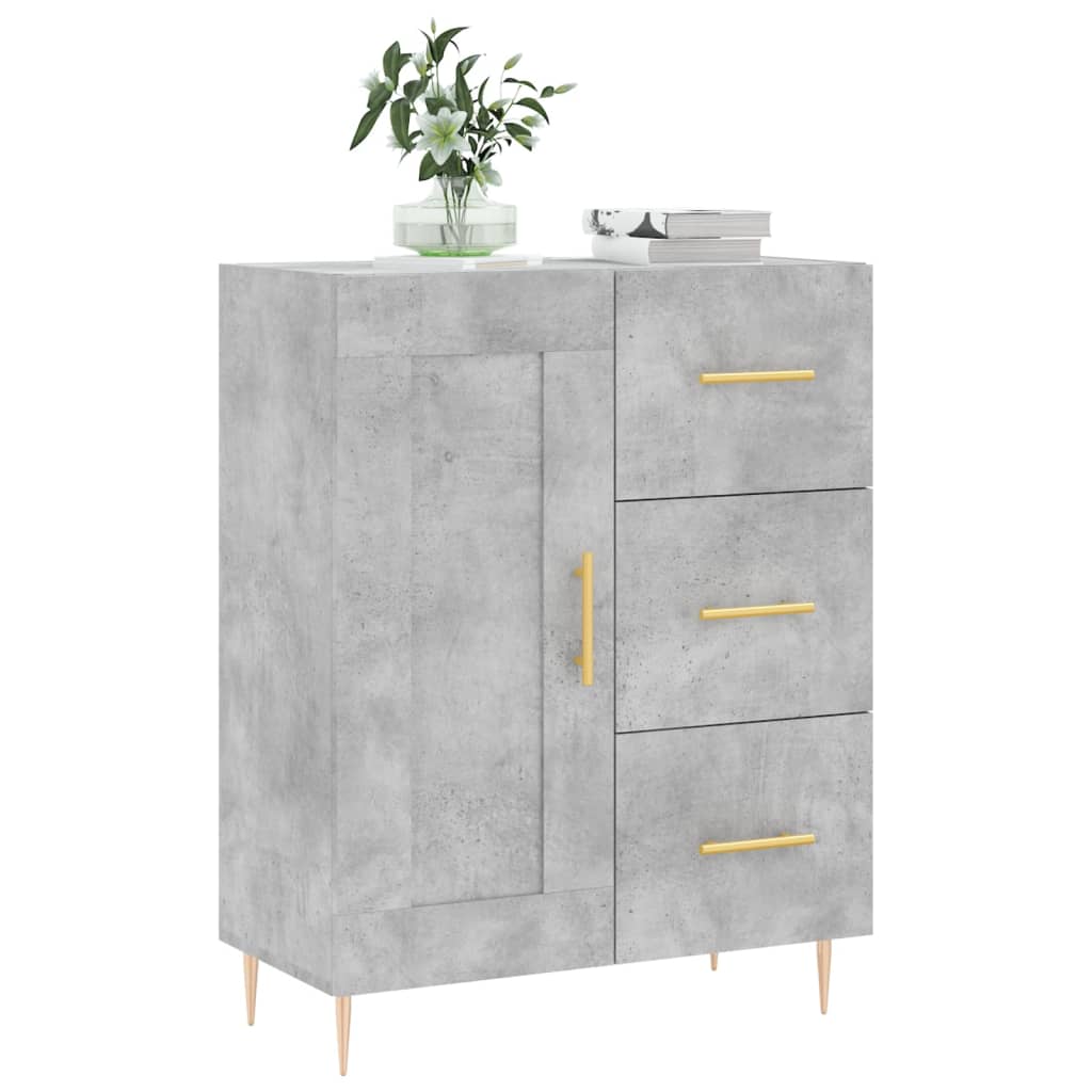 Sideboard Concrete Grey 69.5x34x90 cm Engineered Wood