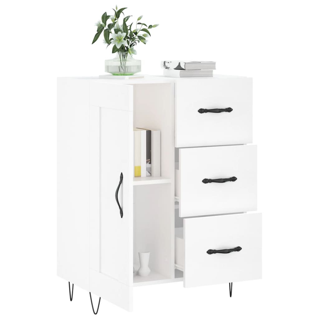 Sideboard White 69.5x34x90 cm Engineered Wood