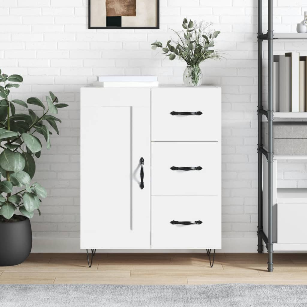 Sideboard White 69.5x34x90 cm Engineered Wood