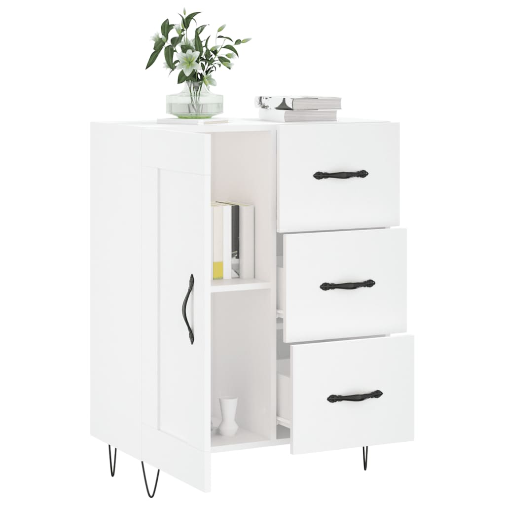Sideboard High Gloss White 69.5x34x90 cm Engineered Wood