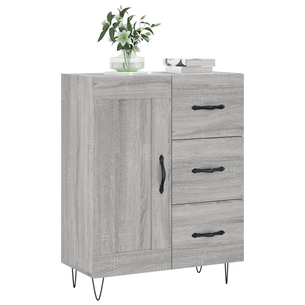 Sideboard Grey Sonoma 69,5x34x90 cm Engineered Wood