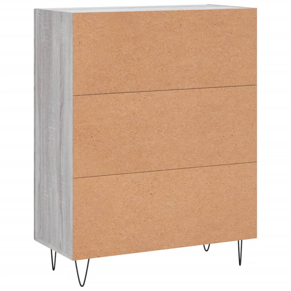 Sideboard Grey Sonoma 69,5x34x90 cm Engineered Wood