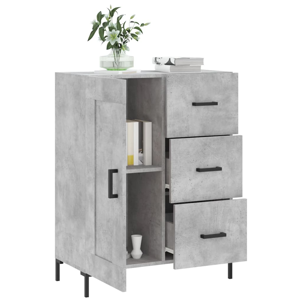 Sideboard Concrete Grey 69,5x34x90 cm Engineered Wood