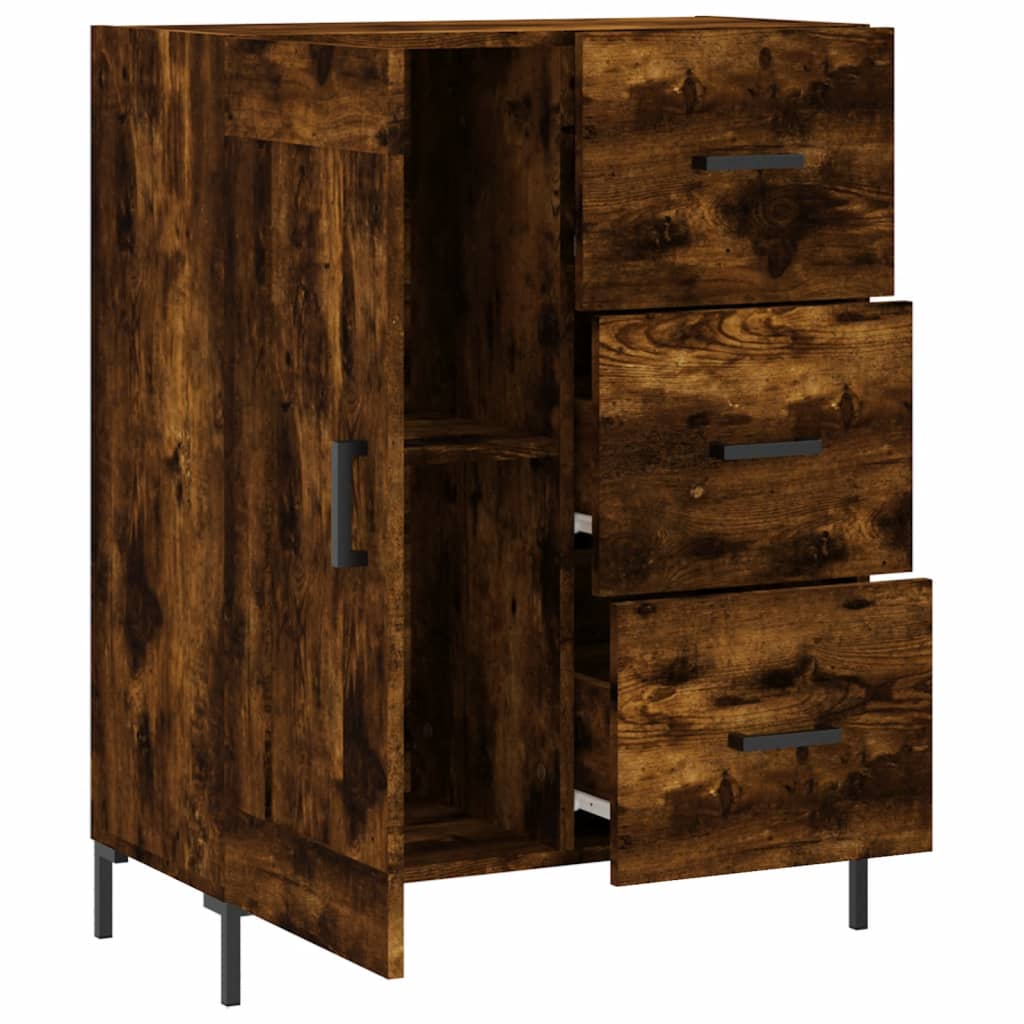 Sideboard Smoked Oak 69,5x34x90 cm Engineered Wood