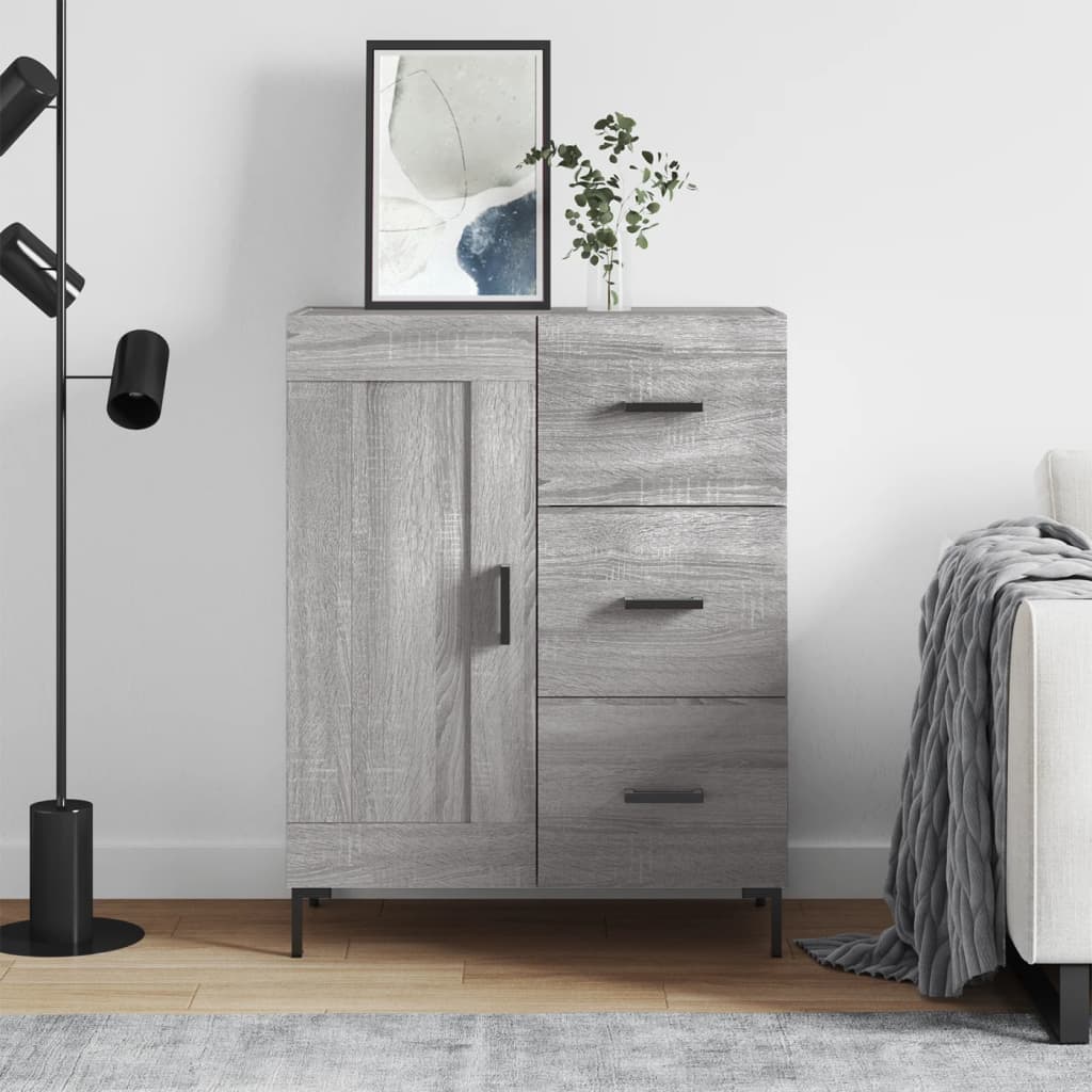 Sideboard Grey Sonoma 69.5x34x90 cm Engineered Wood