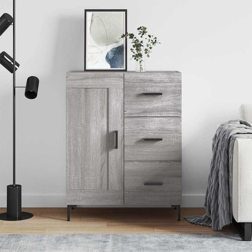 Sideboard Grey Sonoma 69,5x34x90 cm Engineered Wood