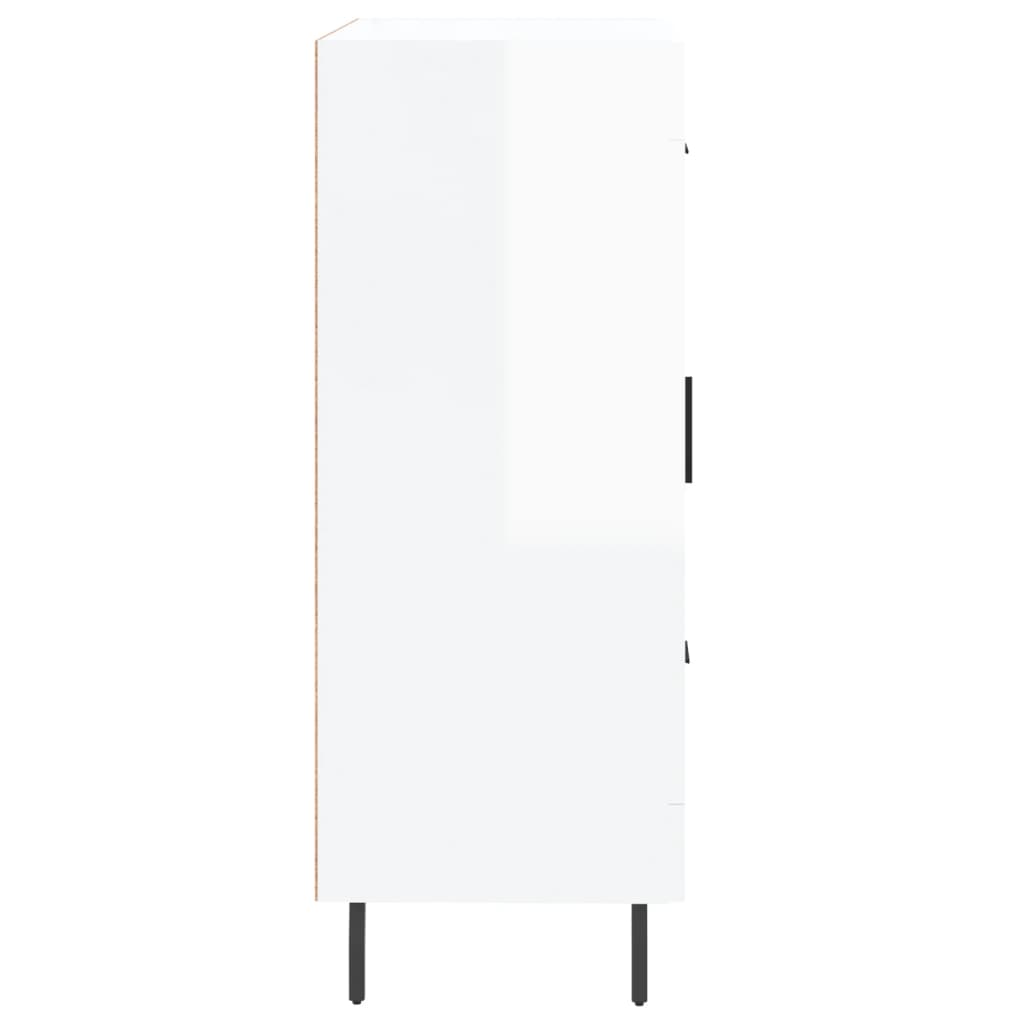 Sideboard High Gloss White 69,5x34x90 cm Engineered Wood