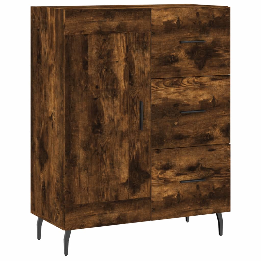 Sideboard Smoked Oak 69.5x34x90 cm Engineered Wood