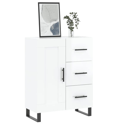 Sideboard High Gloss White 69,5x34x90 cm Engineered Wood