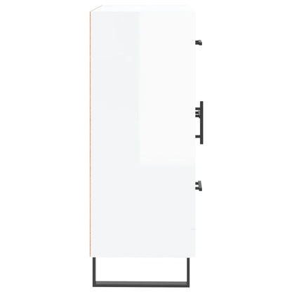 Sideboard High Gloss White 69,5x34x90 cm Engineered Wood