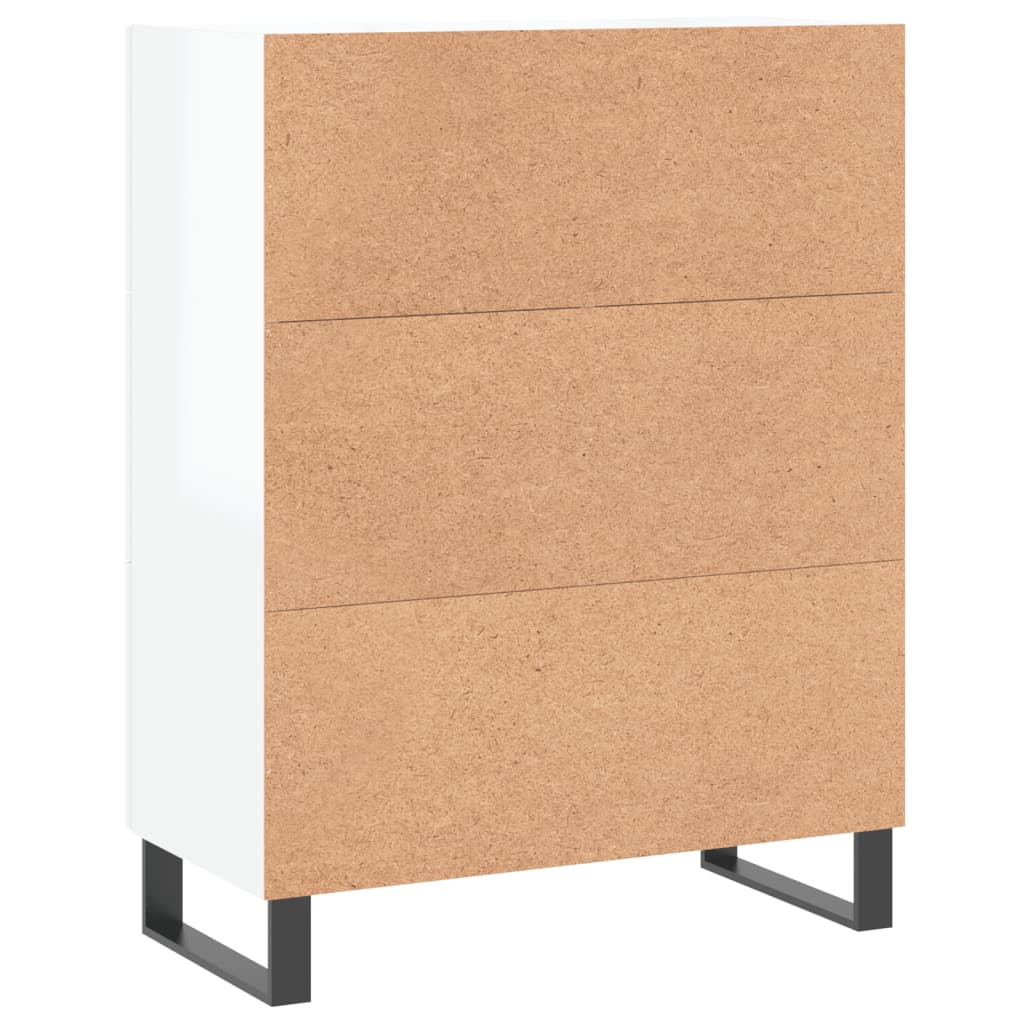 Sideboard High Gloss White 69,5x34x90 cm Engineered Wood