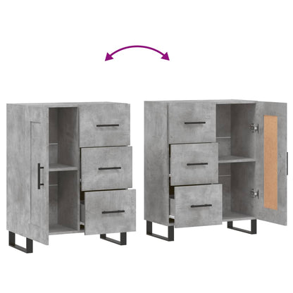 Sideboard Concrete Grey 69.5x34x90 cm Engineered Wood