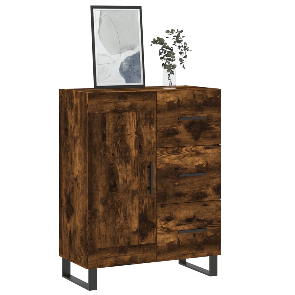 Sideboard Smoked Oak 69,5x34x90 cm Engineered Wood