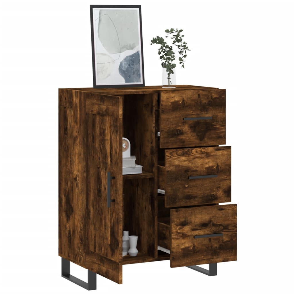 Sideboard Smoked Oak 69,5x34x90 cm Engineered Wood