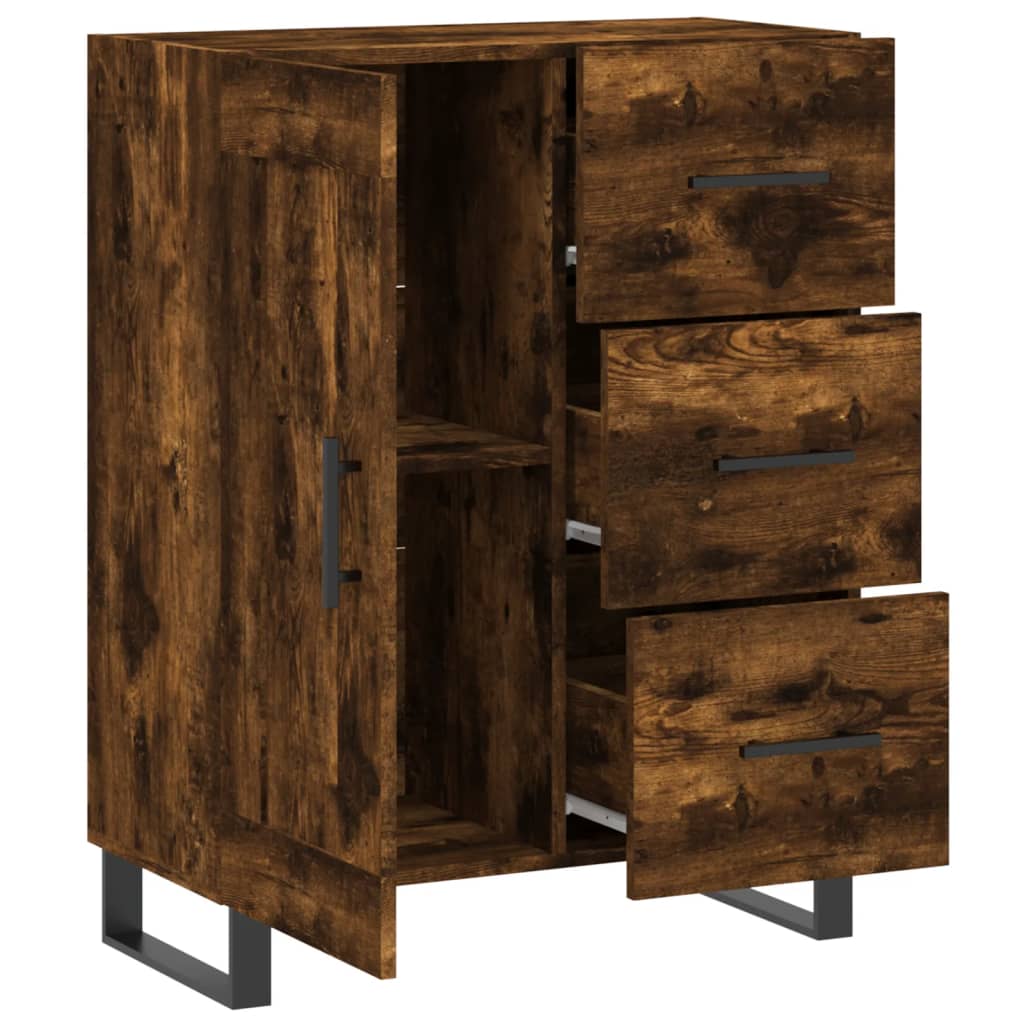 Sideboard Smoked Oak 69,5x34x90 cm Engineered Wood
