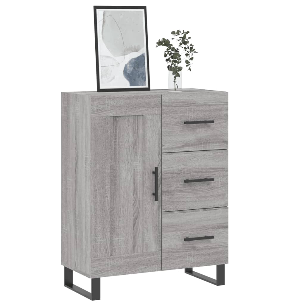 Sideboard Grey Sonoma 69.5x34x90 cm Engineered Wood