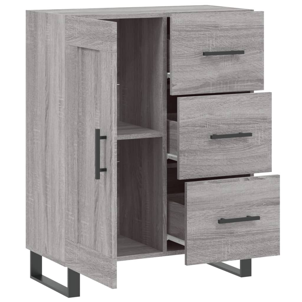 Sideboard Grey Sonoma 69.5x34x90 cm Engineered Wood