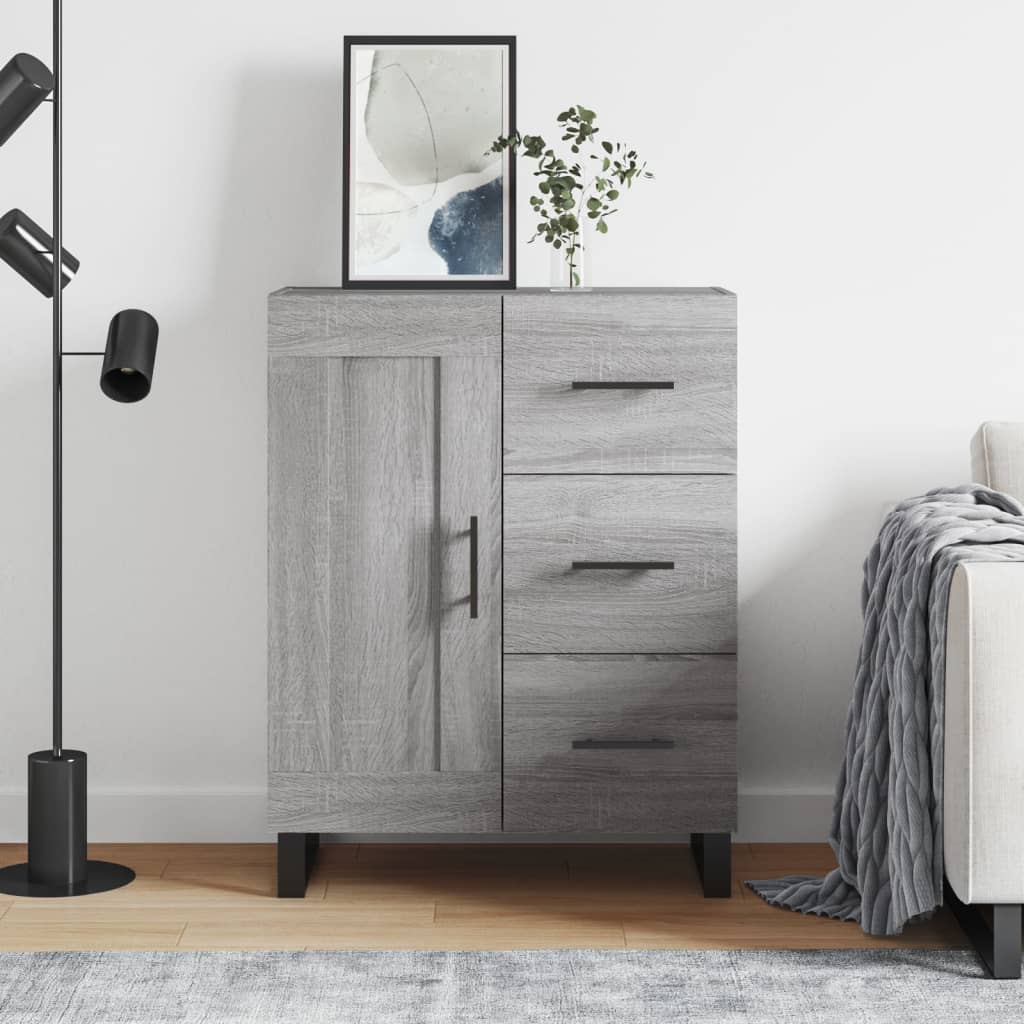 Sideboard Grey Sonoma 69.5x34x90 cm Engineered Wood