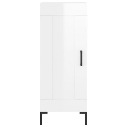 Sideboard High Gloss White 34.5x34x90 cm Engineered Wood
