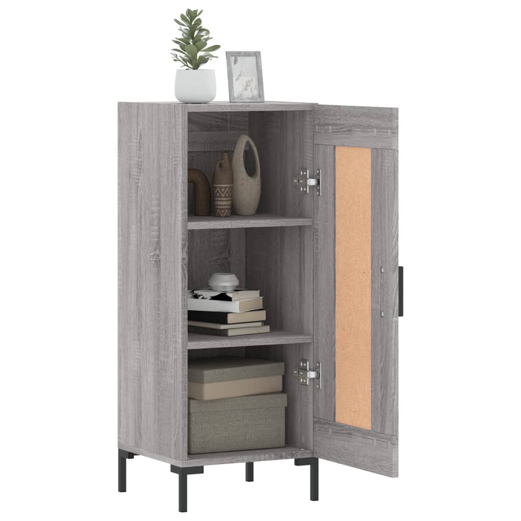 Sideboard Grey Sonoma 34.5x34x90 cm Engineered Wood
