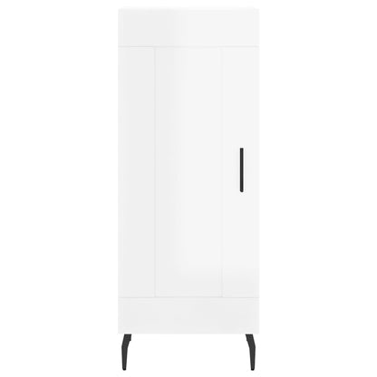 Sideboard High Gloss White 34.5x34x90 cm Engineered Wood