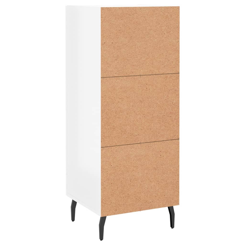 Sideboard High Gloss White 34.5x34x90 cm Engineered Wood