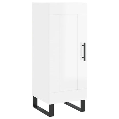 Sideboard High Gloss White 34.5x34x90 cm Engineered Wood