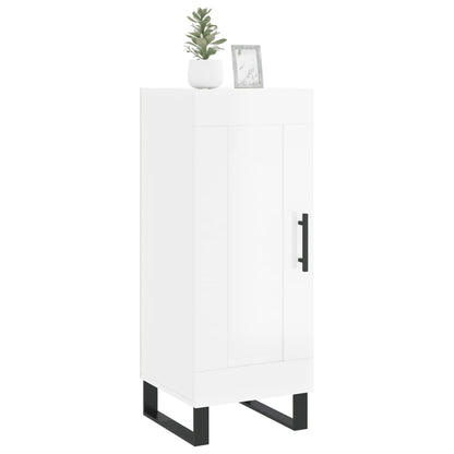 Sideboard High Gloss White 34.5x34x90 cm Engineered Wood