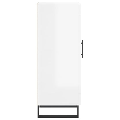 Sideboard High Gloss White 34.5x34x90 cm Engineered Wood