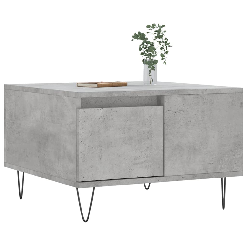 Coffee Table Concrete Grey 55x55x36.5 cm Engineered Wood
