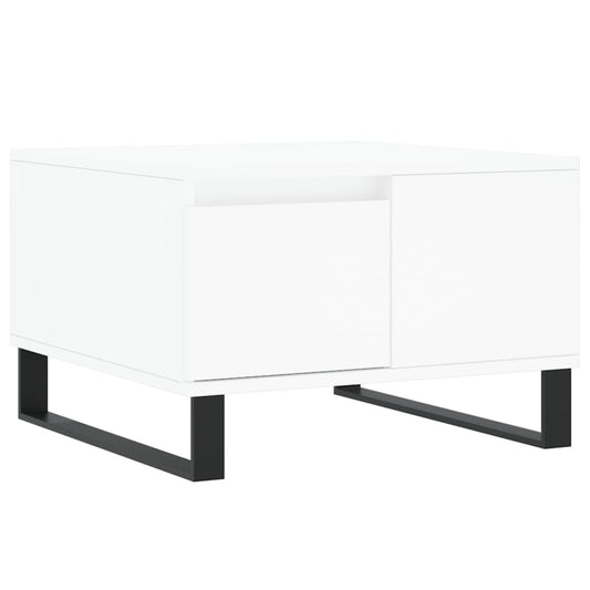 Coffee Table White 55x55x36.5 cm Engineered Wood