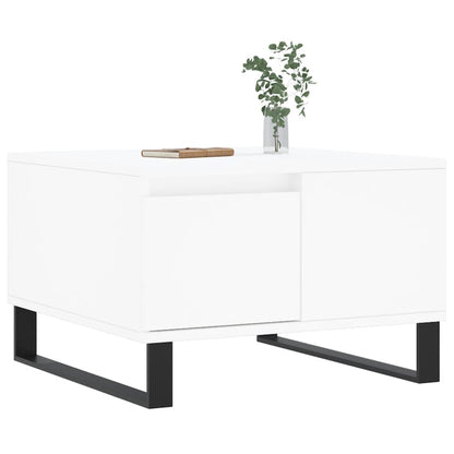 Coffee Table White 55x55x36.5 cm Engineered Wood