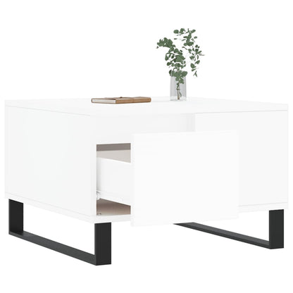 Coffee Table White 55x55x36.5 cm Engineered Wood