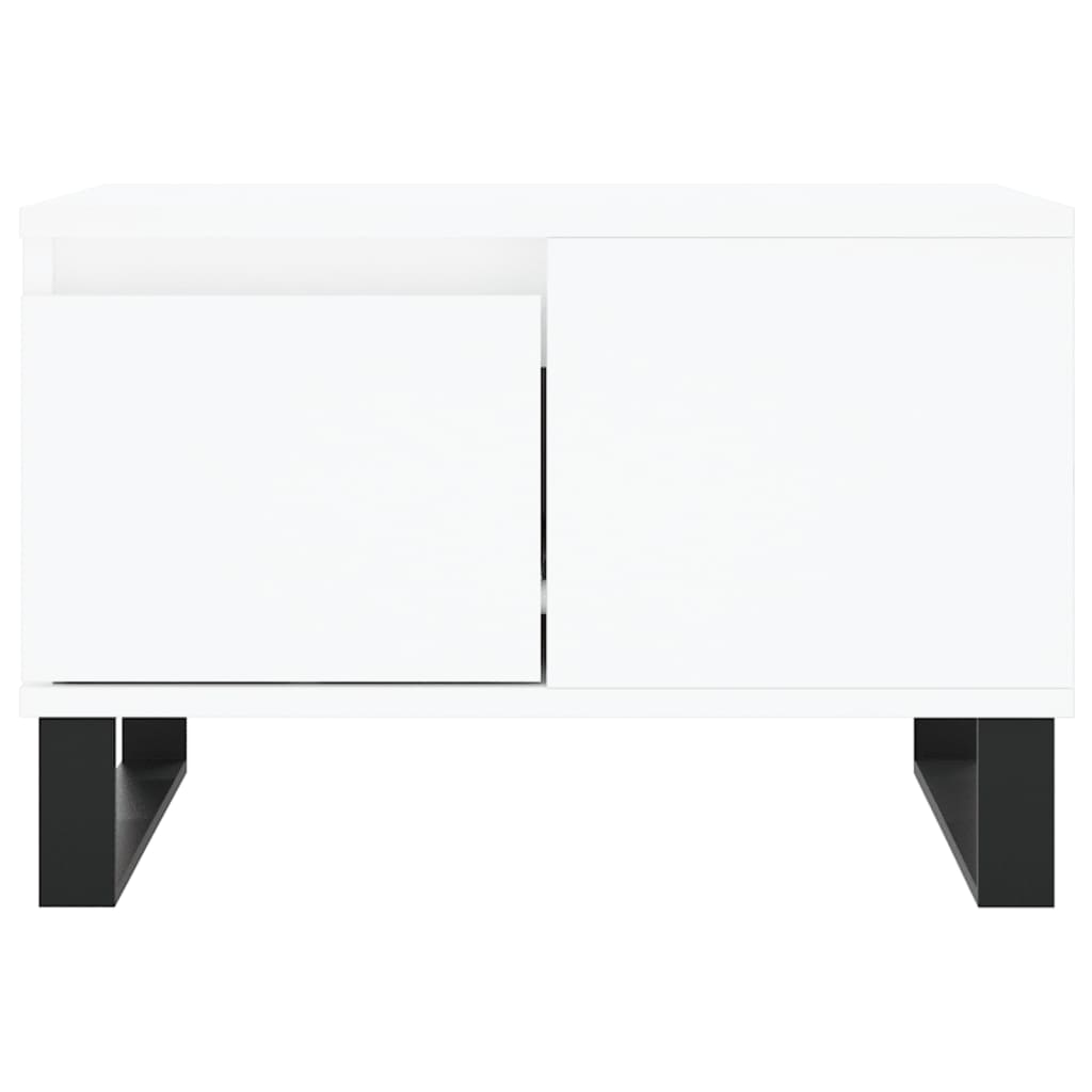 Coffee Table White 55x55x36.5 cm Engineered Wood