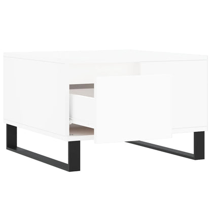 Coffee Table White 55x55x36.5 cm Engineered Wood