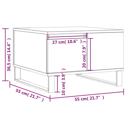 Coffee Table Concrete Grey 55x55x36.5 cm Engineered Wood