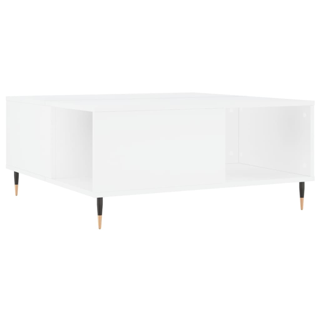 Coffee Table White 80x80x36.5 cm Engineered Wood