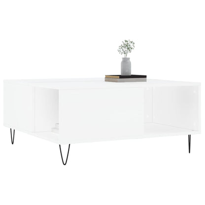 Coffee Table White 80x80x36,5 cm Engineered Wood