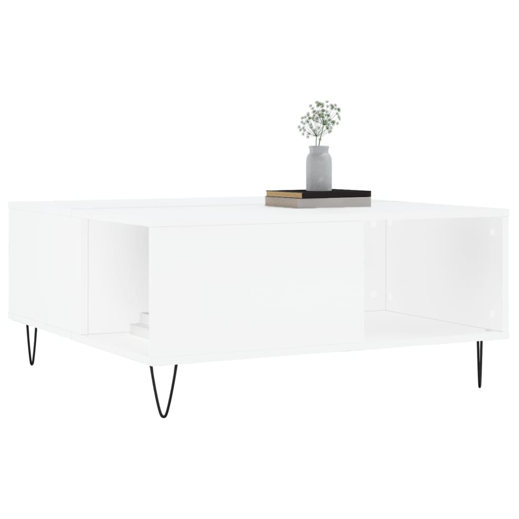 Coffee Table White 80x80x36,5 cm Engineered Wood